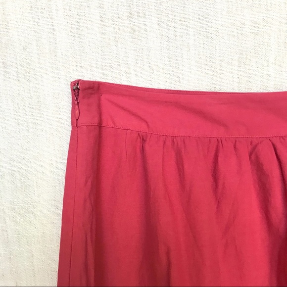 Loft Cotton A Line Pink Skirt, Size 14 - Picture 5 of 6
